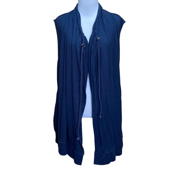 Athleta Navy Mindsight Sleeveless Open Vest 1X - Picture 1 of 9